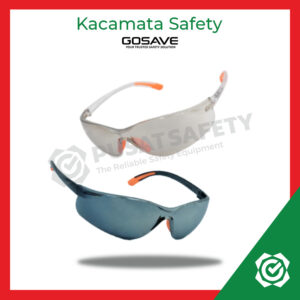Kacamata Safety Gosave Fashion Goggles Mirror Clear Tali