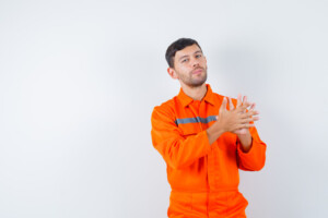 baju tambang orange